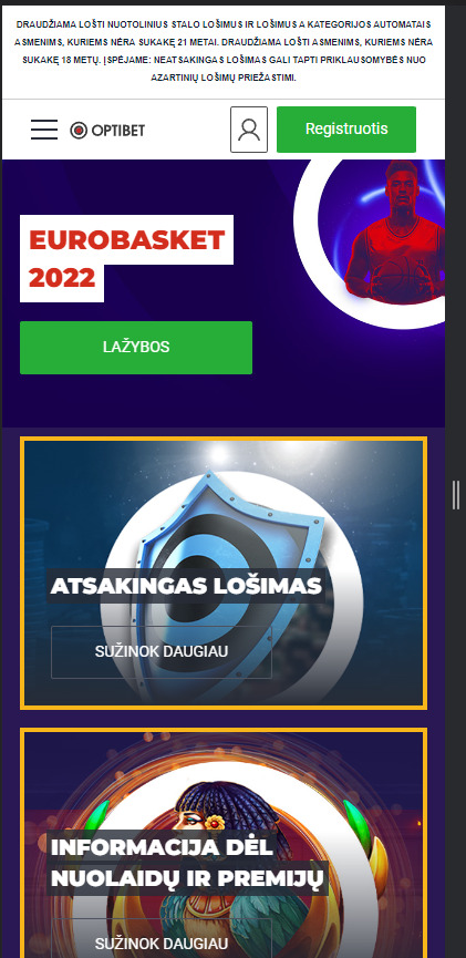 Optibet lazybos liet