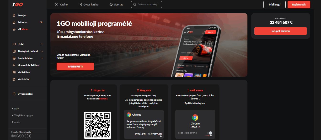 1GoCasino App, lazybos.tv