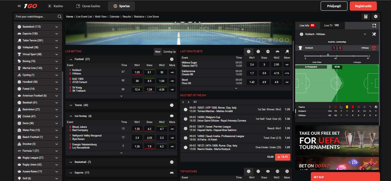 1GoCasino Sport Betting, lazybos.tv