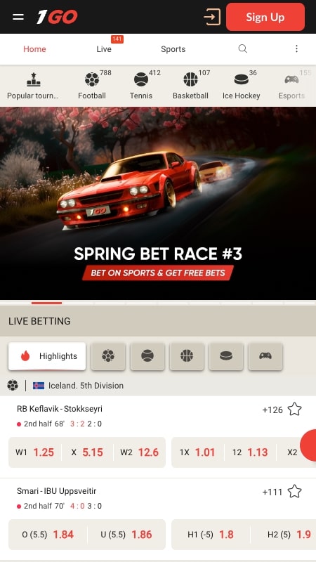 1GOCasino UFC lažybų svetainė