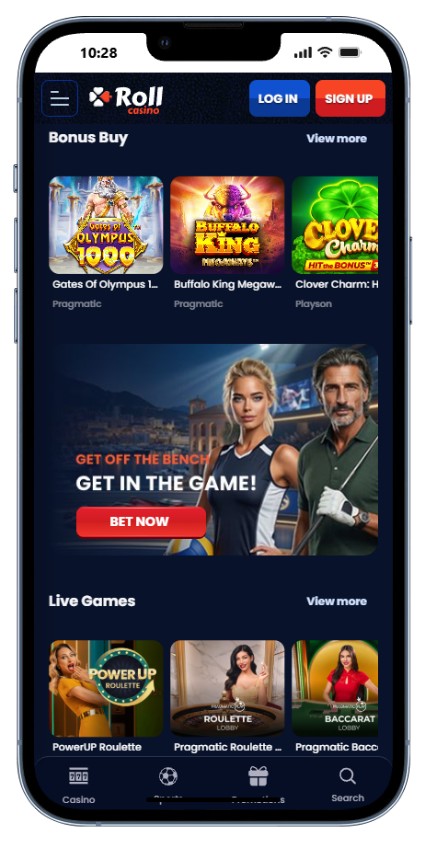Roll Casino Žaidimų rūšis
