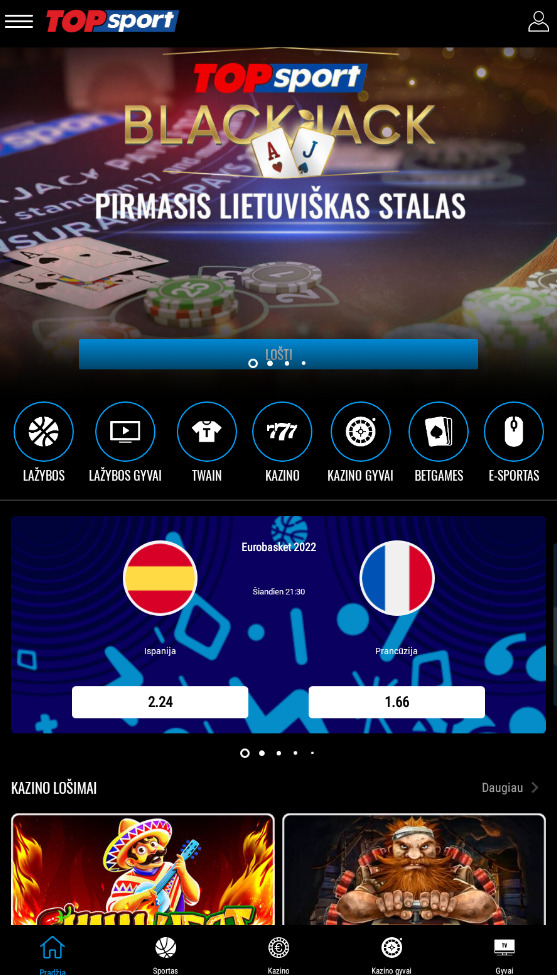 TopSport app Lietiva
