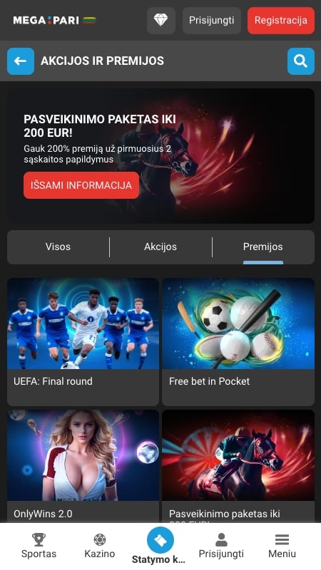 Megapari premijos Lietuvoje